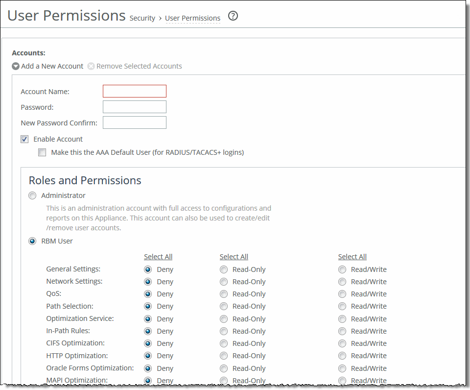 Managing user permissions