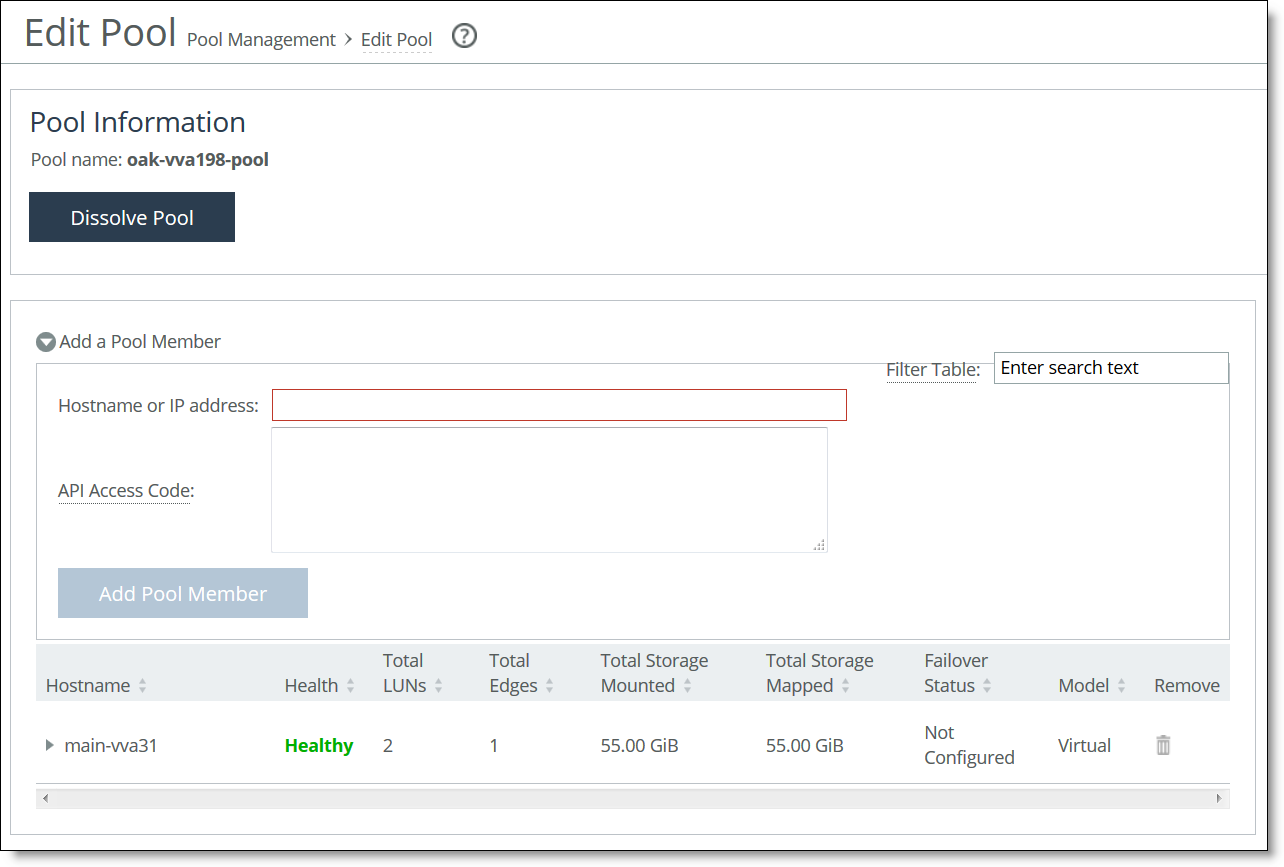 Configuring pool management