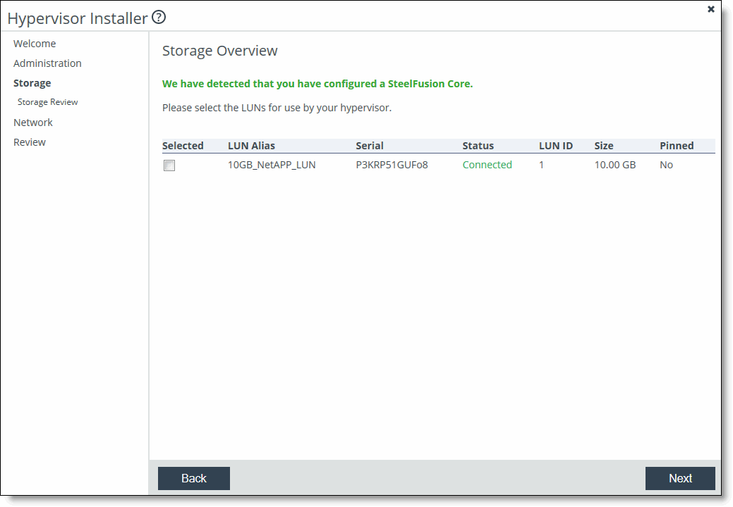 Using the Hypervisor Installer
