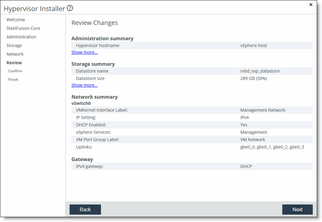 Using the Hypervisor Installer