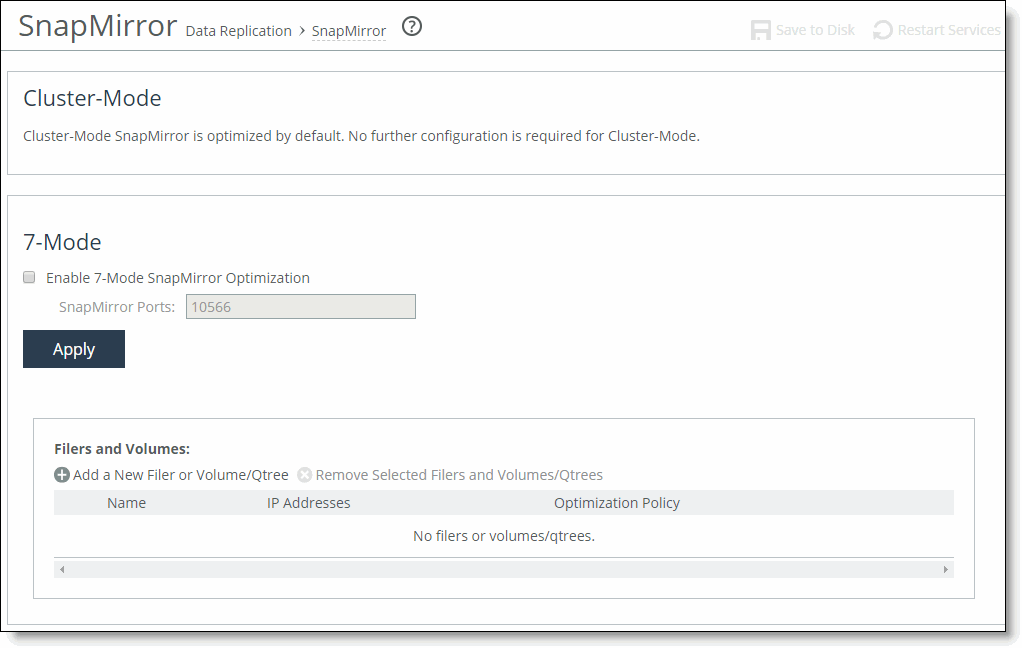 Configuring Optimization Features