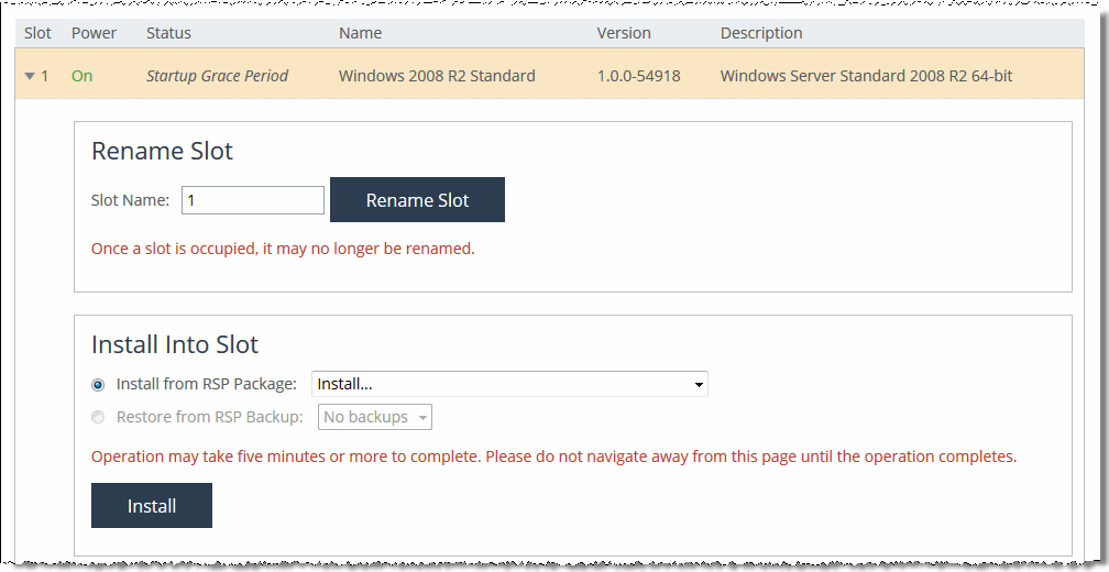 Enabling, Disabling, and Restarting Slots