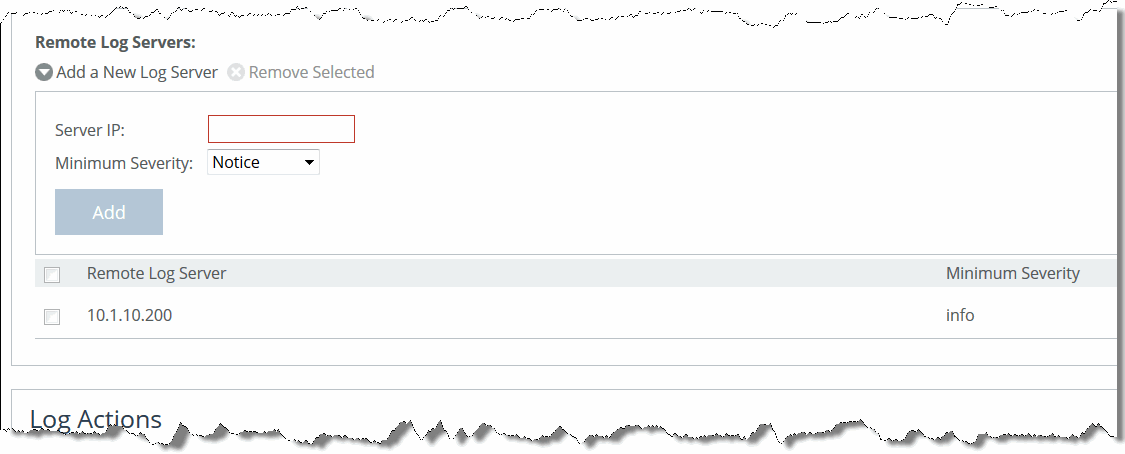 Configuring Log Settings