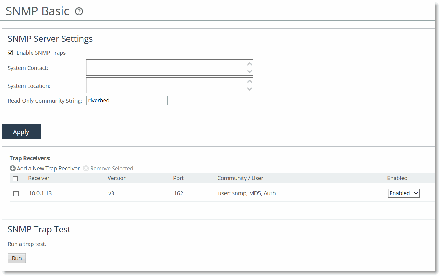 Snmp Basic Configuring SNMP settings