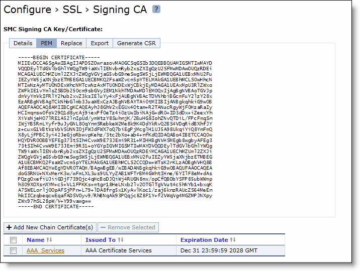 Modifying Ssl Server Certificate Settings