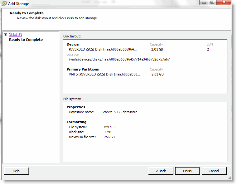 Adding SteelFusion Edge as an ESXi datastore