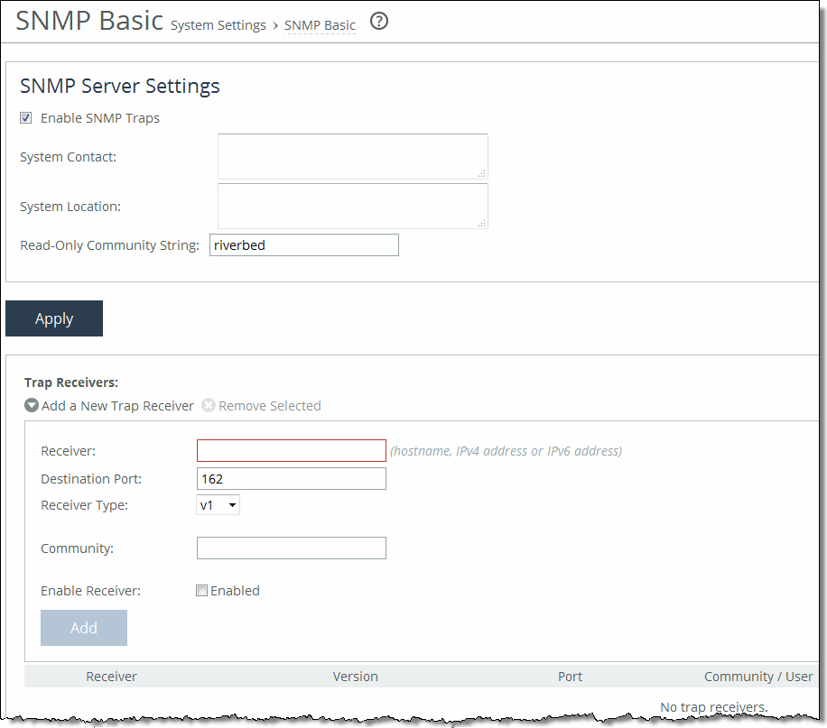 Configuring SNMP basic settings