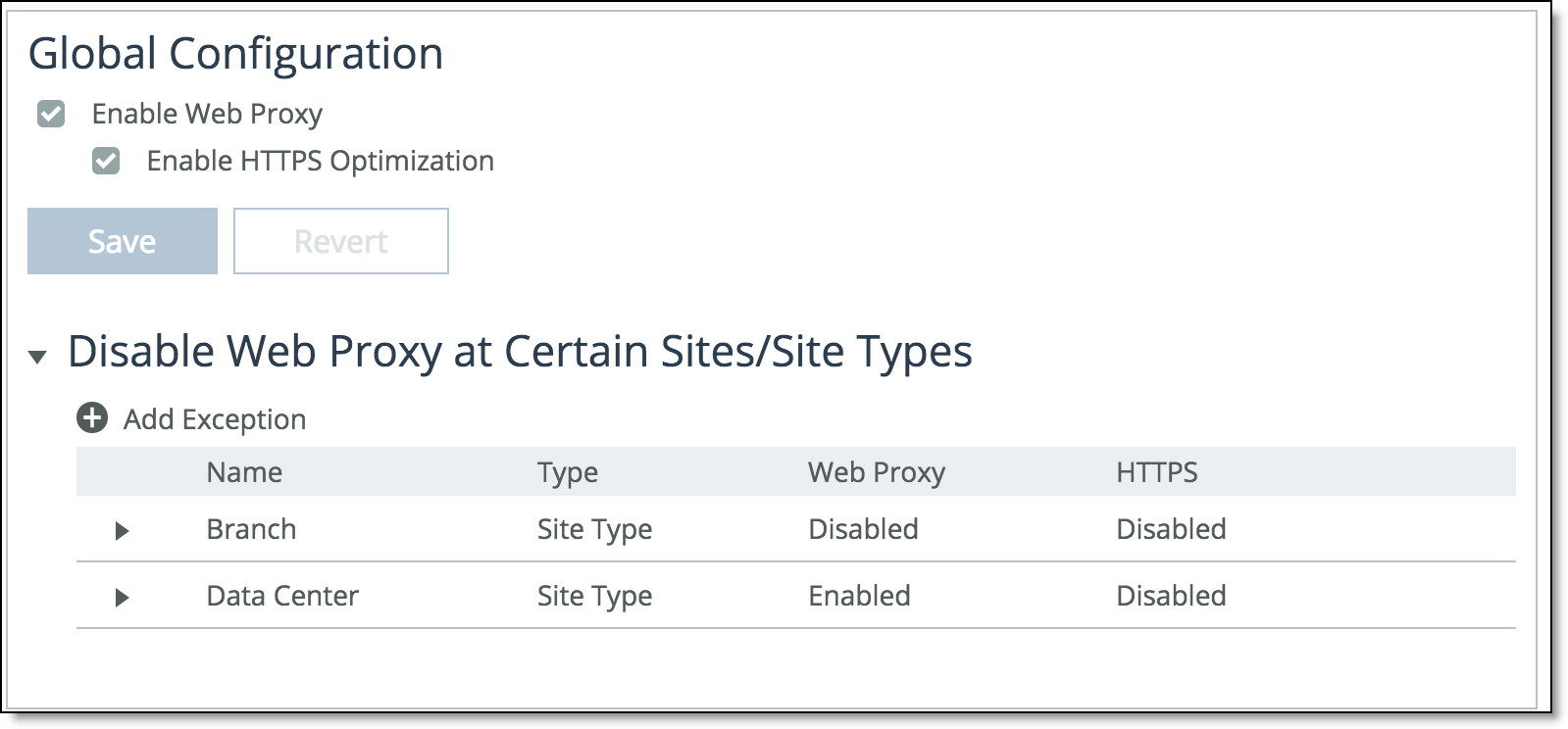 Enabling HTTPS web proxy